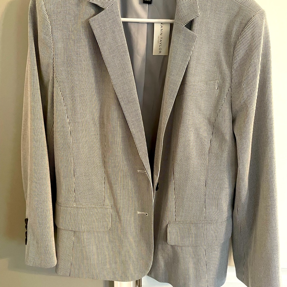 Seersucker suit - lightweight Gray stripe